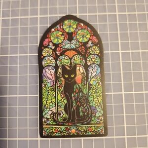 10/$10 Sticker Stained Glass Black Cat Theme